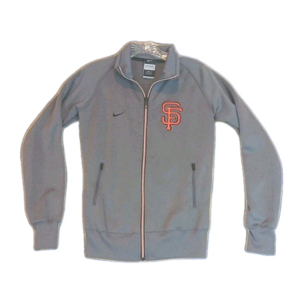 Nike San Francisco Giants MLB Jacket - Men's Small - Gray & Black Full Zip